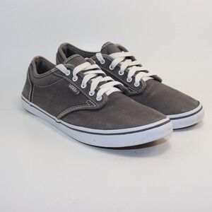 Vans Atwood Sneakers Women 8.5 Grey Canvas Low Top Good Condition TB4R Skate